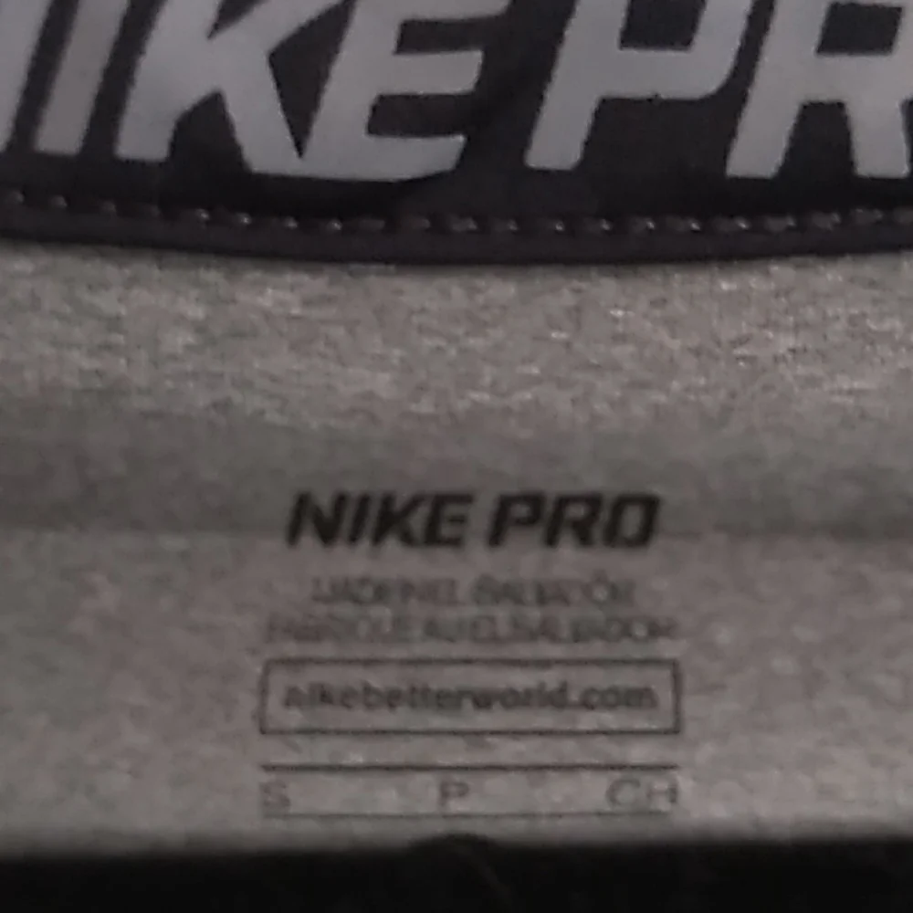 Nike Pro Dri-Fit grey v-neck workout, athletic short sleeve t-shirt. Size small - Picture 2 of 7